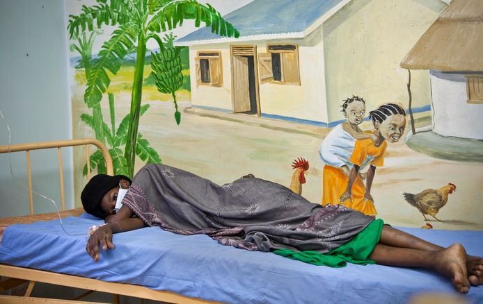 Een patiënte met hiv en tuberculose in Oeganda.