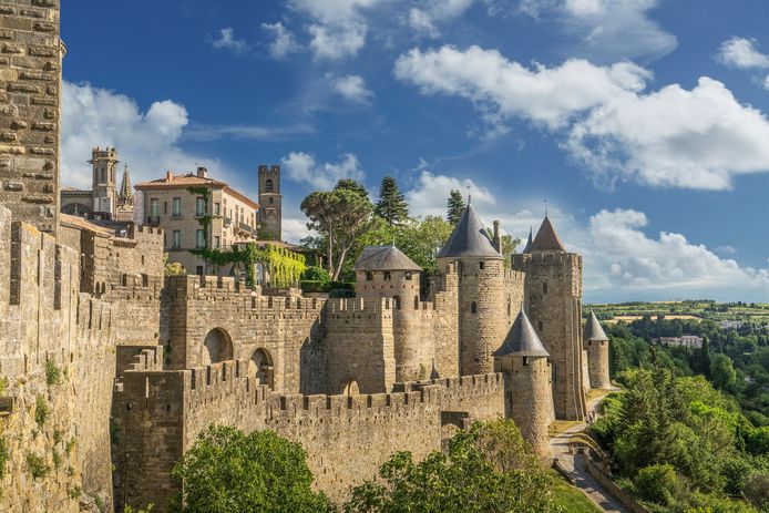 De vestingstad Carcassonne ligt niet langer in een donkerrode regio van Frankrijk.