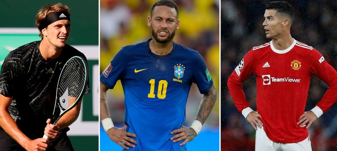 Zverev, Neymar en Ronaldo.