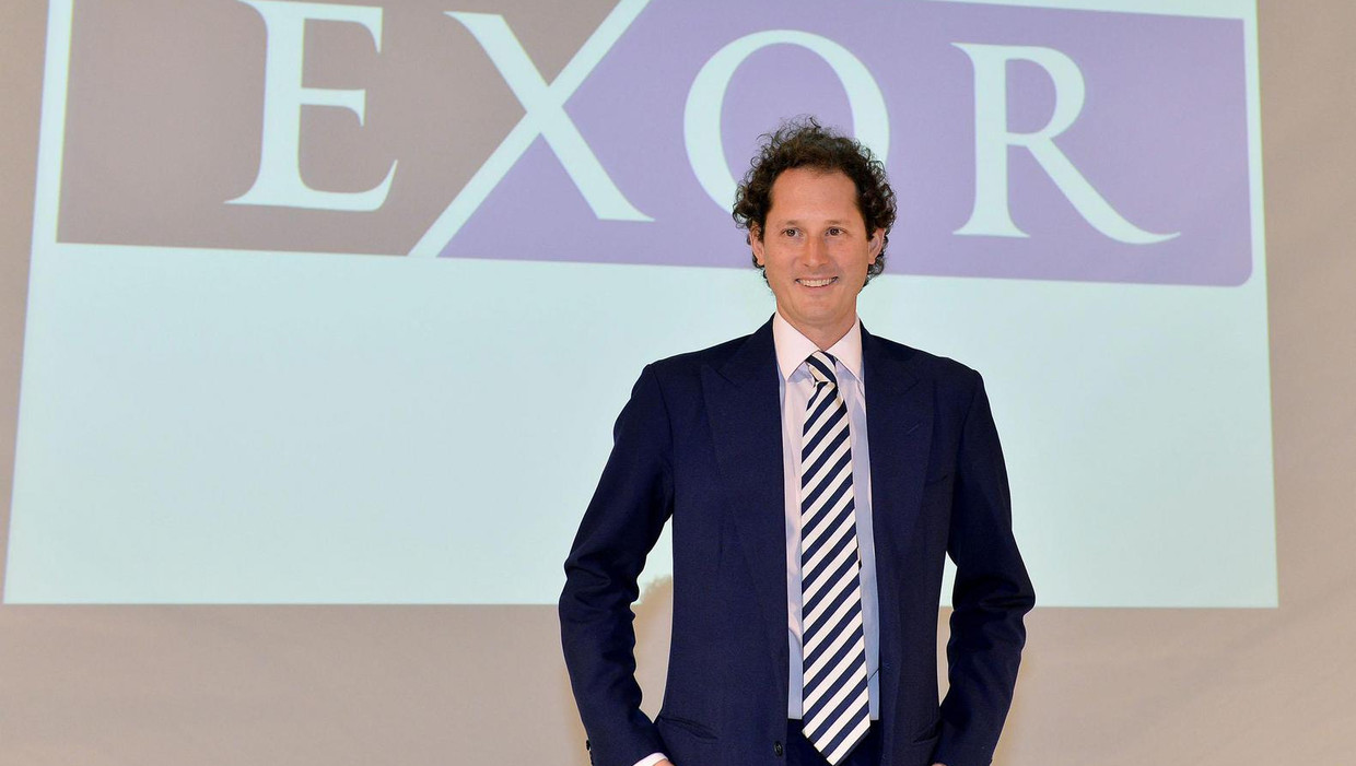 Il presidente di Exor John Elkann.  immagine