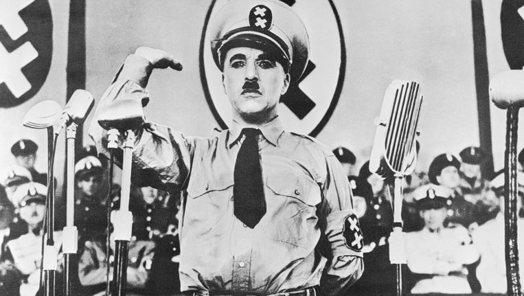 Charlie Chaplin in The Great Dictator. Beeld anp