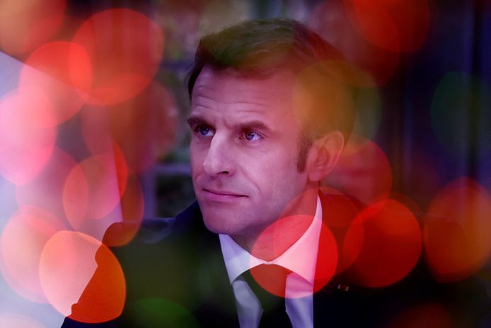 Le président français, Emmanuel Macron, lors de son intervention ce mercredi.