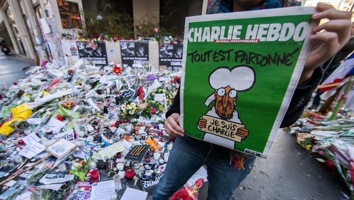 Bij Charlie Hebdo kwamen twaalf medewerkers om.