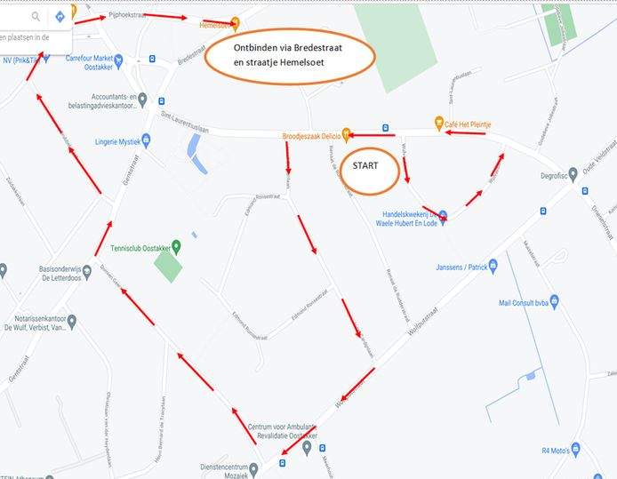 GENT/OOSTAKKER - Nieuwe route Oogststoet