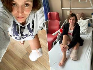 “Toen ik 40°C koorts had, plakten ze er gewoon pleister over”: Sofie (41) had klein wondje, nu is haar been geamputeerd