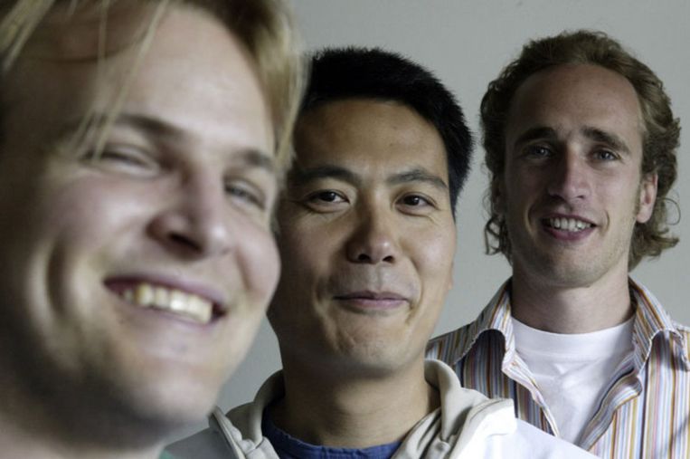 Floris Rost van Tonningen, Koen Kam en Raymond Spanjar zijn de mannen achter de virtuele vriendenkring hyves. Foto GPD/Phil Nijhuis Beeld 