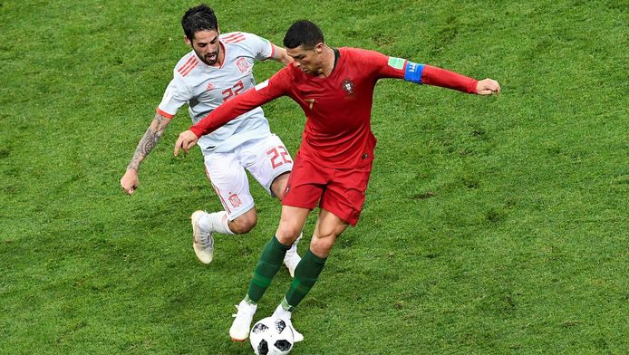 Lles Espagnols ont été menés à deux reprises, suite à un doublé de Cristiano Ronaldo