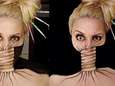 Make-upartieste tekent bizarre optische illusies op eigen gezicht