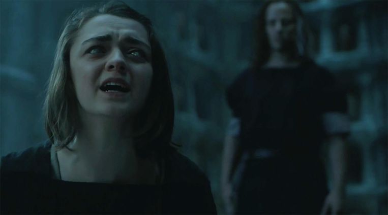 Arya kan niet meer zien. Beeld hbo