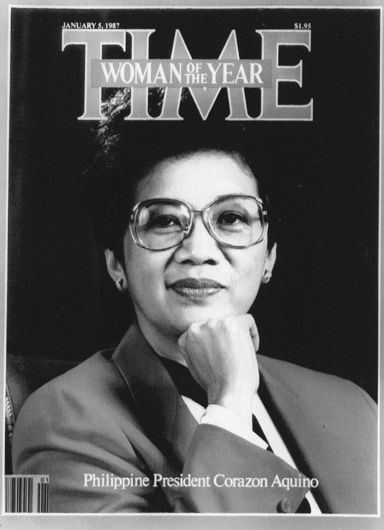 De Filippijnse president Corazon Aquino werd Time Woman of the Year in 1986. Beeld EPA