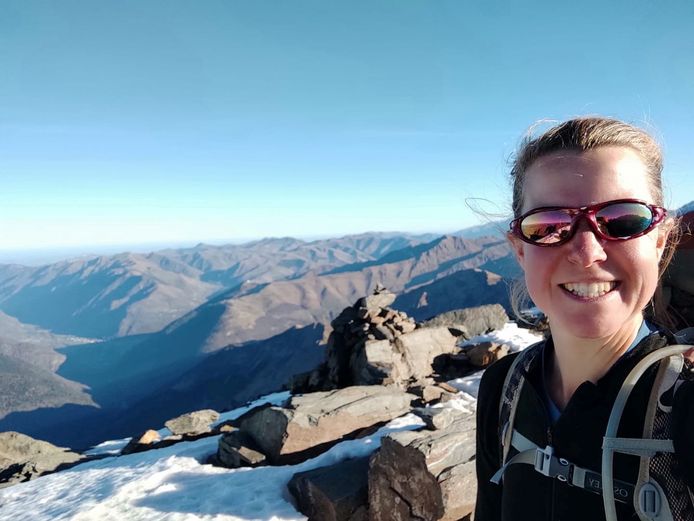 Esther Dingley nam deze selfie voor ze spoorloos verdween in de Pyreneeën.