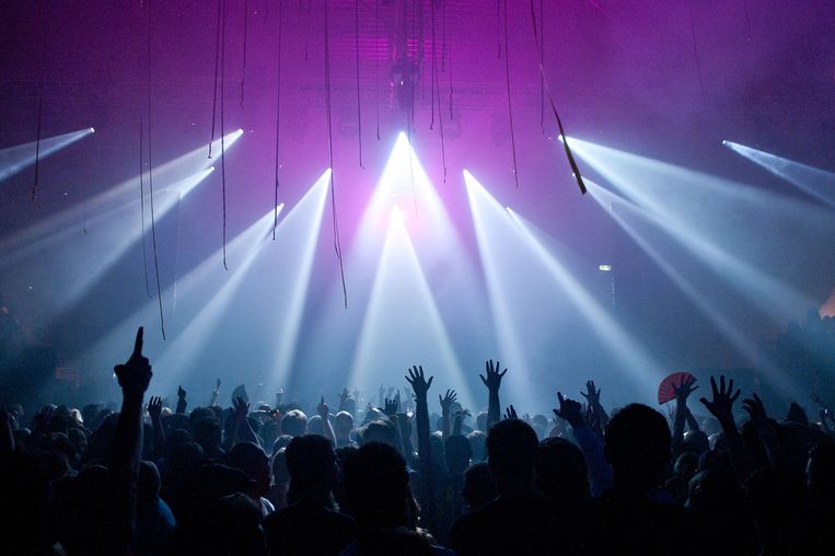 Een optreden van dj David Guetta in Amsterdam Beeld ANP 