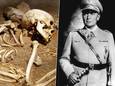 Image prétexte d'un squelette humain à côté d'un photo du dirigeant nazi Hermann Göring.