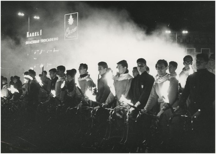 De aankomst van het bevrijdingsvuur in Eindhoven vanuit Bayeux in 1962