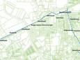 Traject in Veghel voor de aanleg van een extra transportleiding voor stroom.