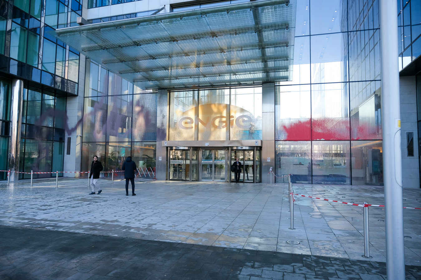 Le siège bruxellois d'Engie a été vandalisé.