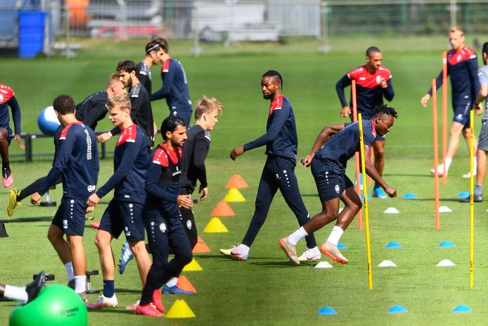 Antwerp-spelers vandaag op training