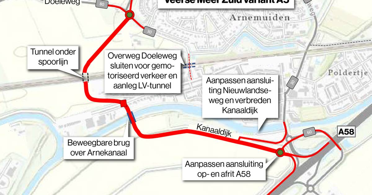 Westelijke randweg Arnemuiden ‘goedkoopste variant’