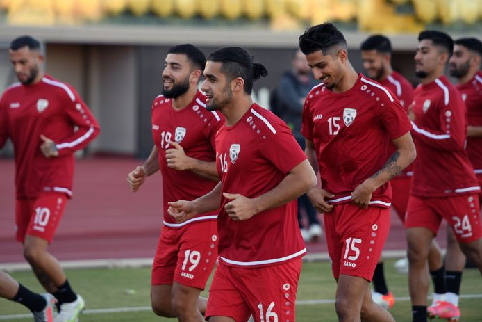 Het Afghaanse voetbalteam traint in het Turkse Antalya.