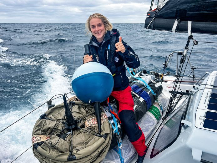 Rosalin Kuiper in betere tijden tijdens de Ocean Race.