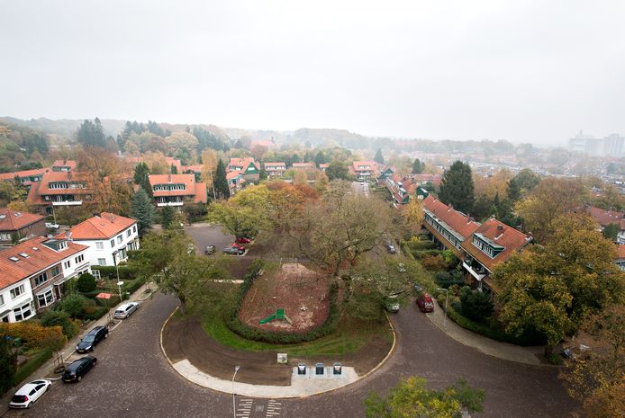 Het Goeman Borgesiusplein, met huizen van de Woningbouwvereniging voor Ambtenaren te Arnhem.