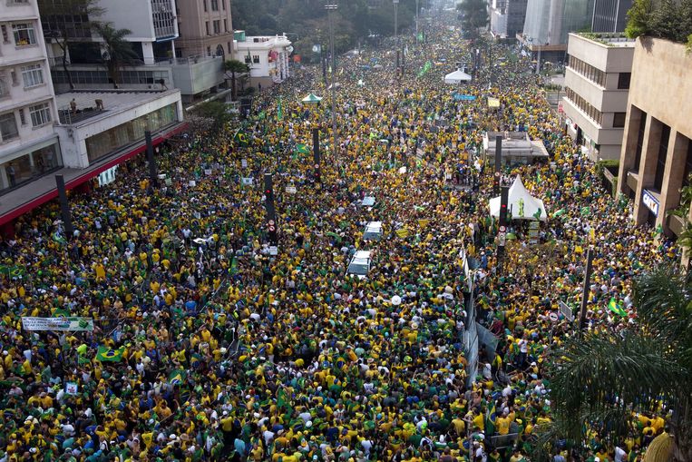 Centinaia di migliaia di sostenitori di Bolsonaro hanno risposto alla chiamata del presidente a scendere in piazza il giorno dell'indipendenza.  Immagine Getty Images