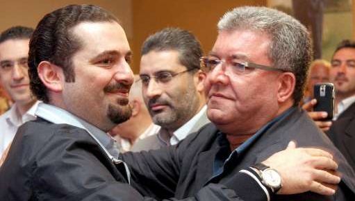 Saad Hariri (à gauche) et Nohad Mashnouk.