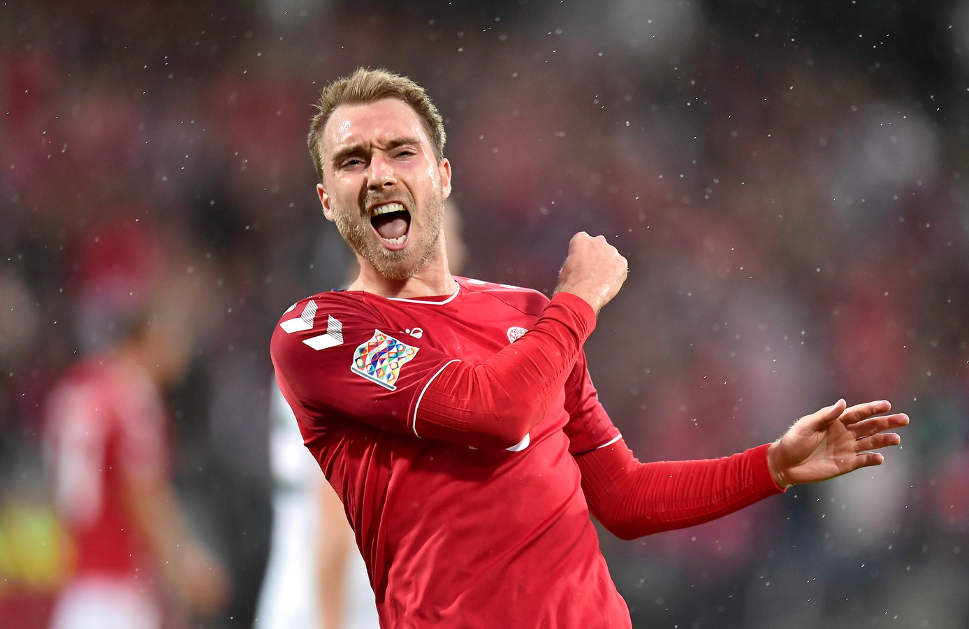 Eriksen Met Twee Goals De Man Bij Denemarken Tegen Wales Foto Ad Nl