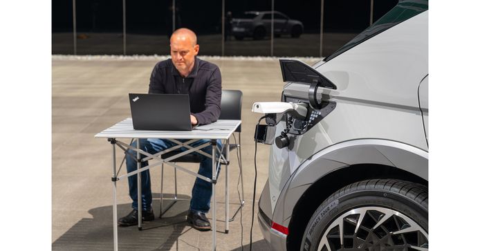 Je laptop opladen via je elektrische wagen? Dat kan onder meer met de Hyundai Ioniq 5.
