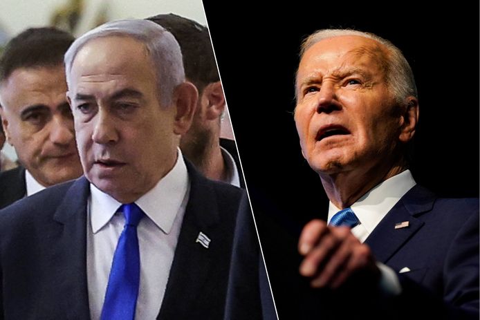 De Israëlische president Benjamin Netanyahu en de Amerikaanse president Joe Biden