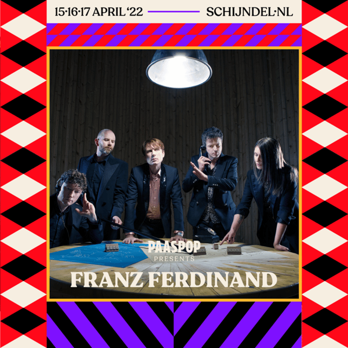 Ook de Schotse rockband Franz Ferdinand staat op Paaspop 2022.