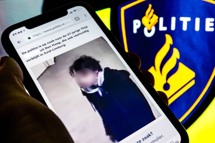 Het opsporingsbericht voor de 27-jarige Thijs H. uit Den Haag.