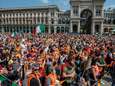Verschillende betogingen tegen regering van Conte in Italië, ondanks verbod