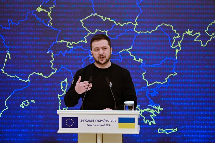 Oekraïense president Volodymyr Zelensky.