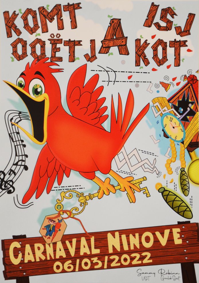 De affiche voor carnaval Ninove 2022