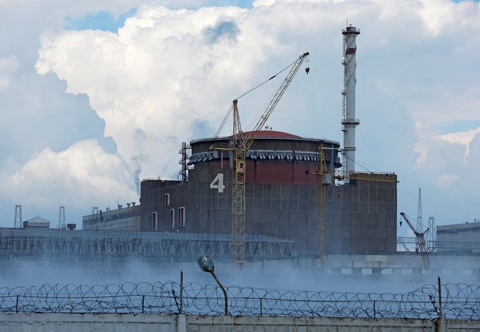 De kerncentrale bij Zaporizja in Oekraïne