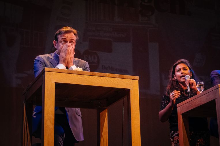 De war on drugs werd in het Zuiderpershuis vooral een strijd tussen Bart De Wever en Jinnih Beels. Beeld Wouter Van Vooren