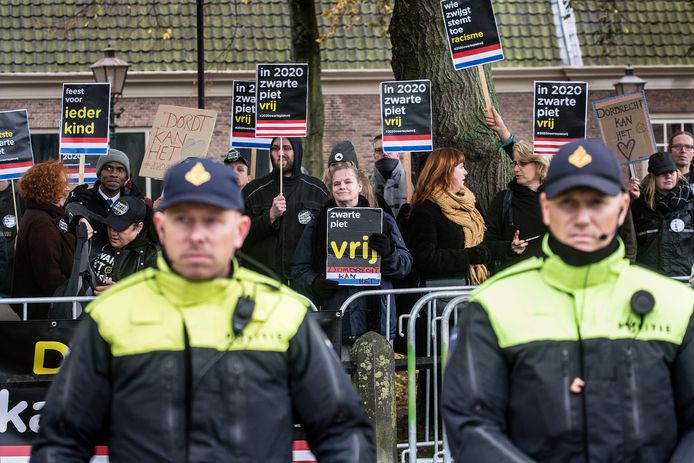 Demonstratie van Kick Out Zwarte Piet in Dordrecht in 2019.