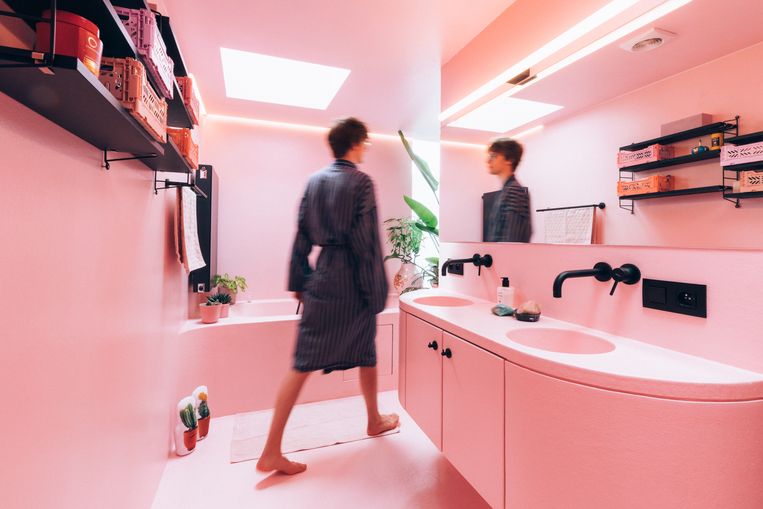 Een badkamer van Atelier Piraat uit Sint-Niklaas. Beeld Rebacca Fertinel