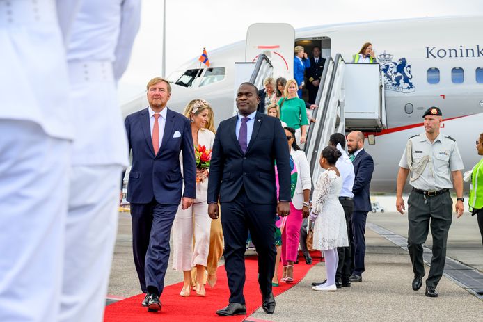 Willem-Alexander zat achter de stuurknuppel van het regeringstoestel, de PH-GOV, op de vlucht van Curaçao naar Sint Maarten.