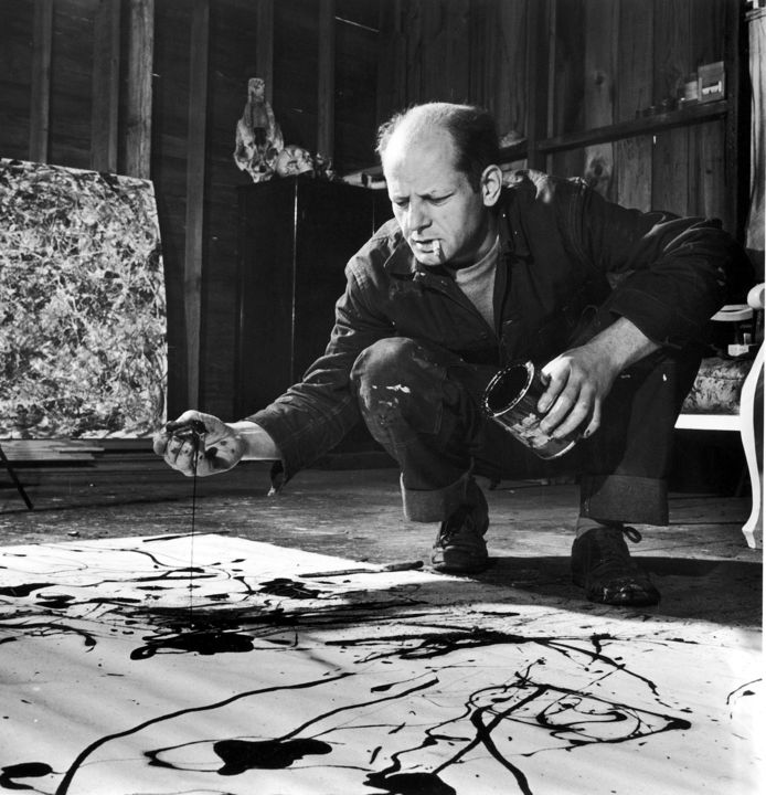 American Jackson Pollock in action.