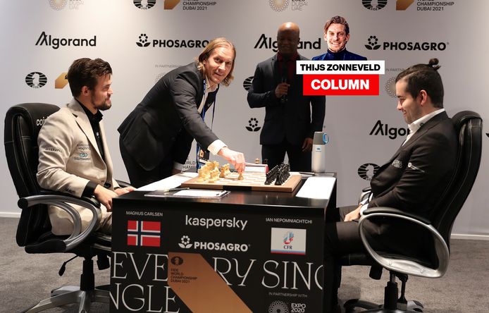 Magnus Carlsen en Ian Nepomniatsjtsji.