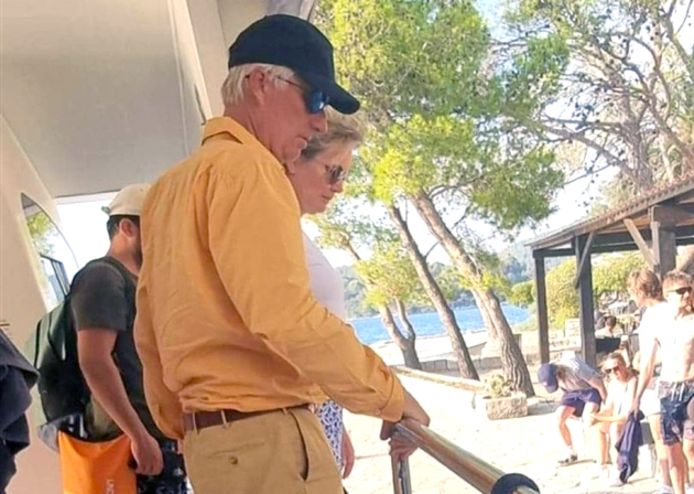 Koning Filip en Mathilde op de boot in Kroatië.