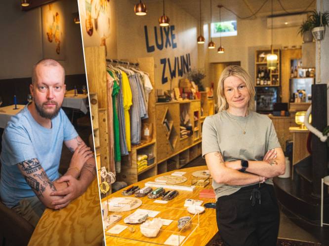 “Tom koos zelf nog de naam Splinter”: 7 maanden na overlijden van man, verkoopt Alison (35) koffie, kledij en urnes waar hun restaurant was