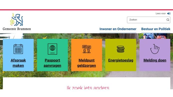 Op de website van de gemeente Brummen staat nu een grote oranje knop waar iedereen met geldzorgen zich kan melden.