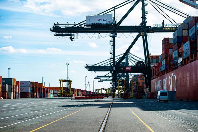 Containers in de Antwerpse haven.