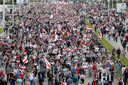 Demonstranten in Minsk.