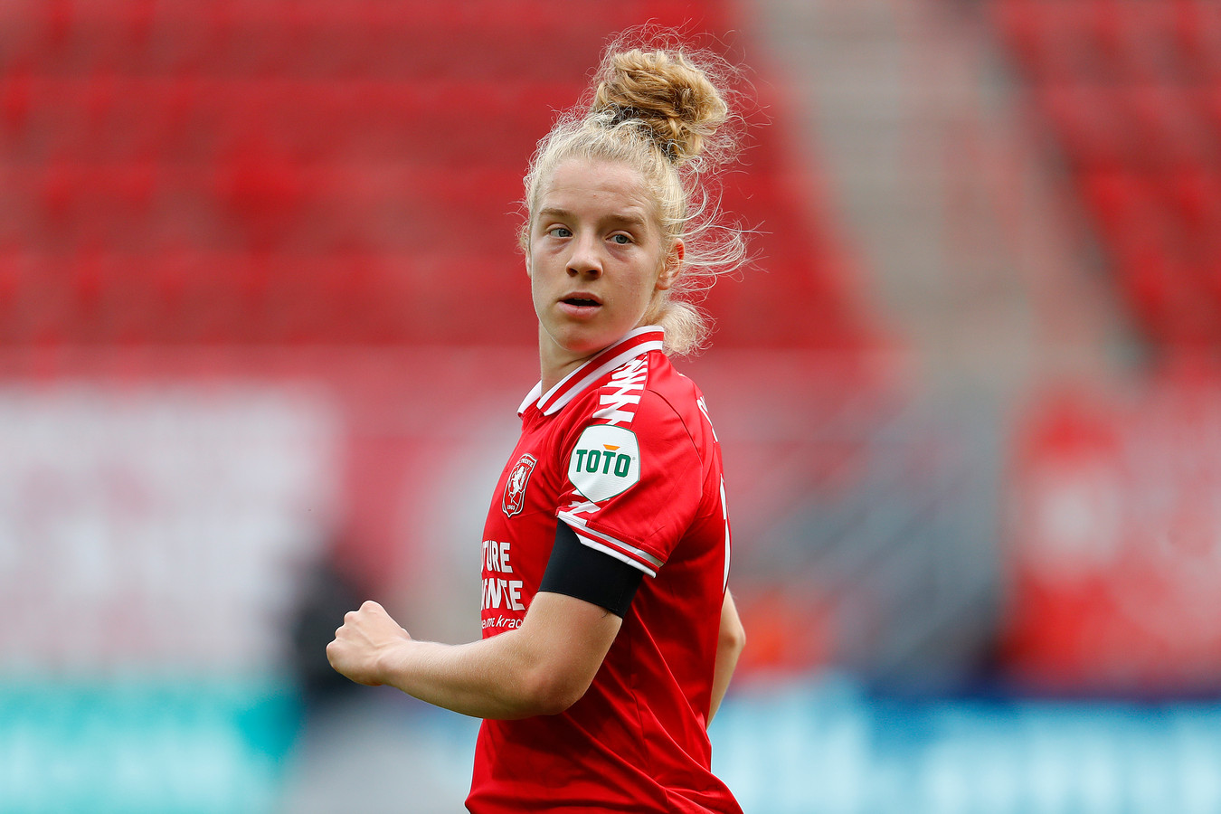 Elena Dhont, hier op archiefbeeld, scoorde in de negende minuut voor FC Twente. Het bleek de winnende te zijn.