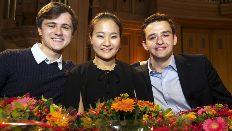 Van links naar rechts: Oleksii Semenenko, Ji Young Lim en William Hagen. Beeld BELGA