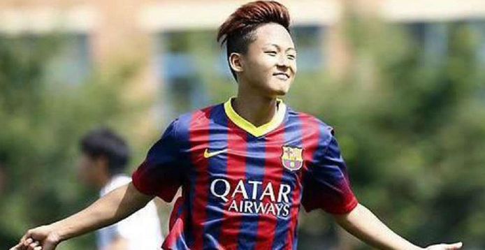 Lee Seung-Woo indertijd bij FC Barcelona.